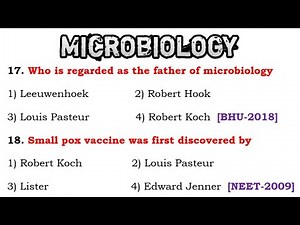microbiology mcq question answers || father of microbiology