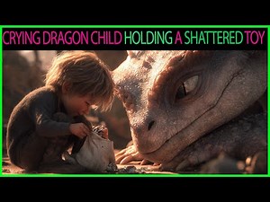 My Father Taught Me Broken Things Kindness,Boy Told the Crying Dragon Child Holding a Shattered Toy