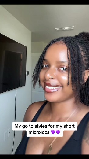 Microloc Hairstyles for Short Hair