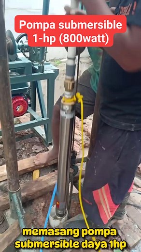 Pemasangan unit pompa submersible 1hp dengan daya dorong 120 meter #tukangsumur #sumurbor #pompasubmersible #pompacelup #pompasatelit #tukangpompa | POMPAIR.com