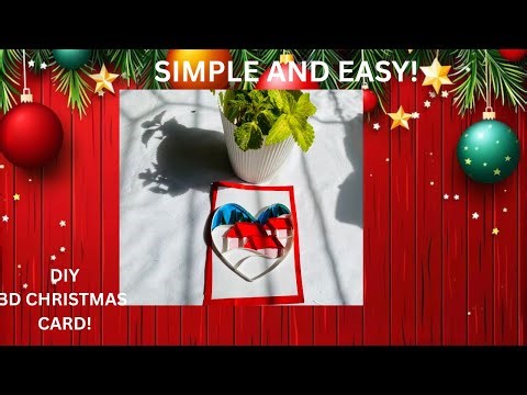DIY 3D Christmas card! #art #diy #artwork #handmade #card #artandcraft
