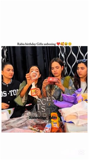 Rabia birthday gift unboxing ❤️🥰😅😙#sistrology#edits