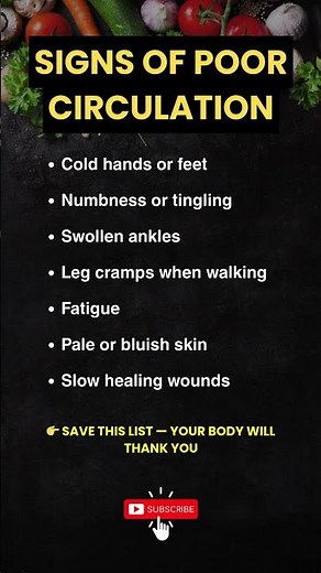 Signs of Poor Circulation