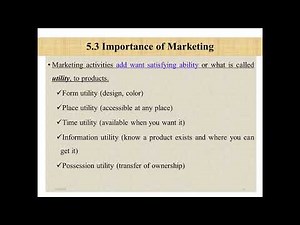 entrepreneurship unit 5 MARKETING , meaning of marketing part 1 entrepreneurship freshman course