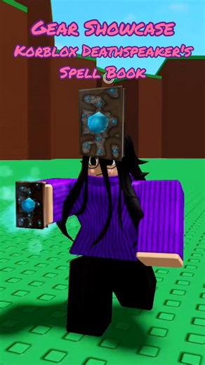 KORBLOX DEATHSPEAKER'S SPELL BOOK - GEAR SHOWCASE!!! #retro #roblox #gear
