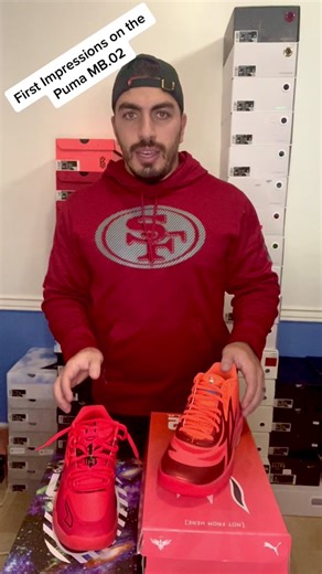 First impressions video on the PUMA MB.02! . Let me know what other shoes you guys would like me to review in the future. . Performance video coming soon! . . . #puma #lameloball #meloball #melo #performanceshoes #shoereview #shoereviews #mb02 #pumamb02 #basketball #basketballshoes