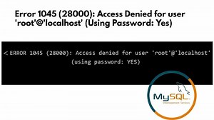 Error 1045 (28000): Access Denied for User 'root'@'localhost' (using password: yes)