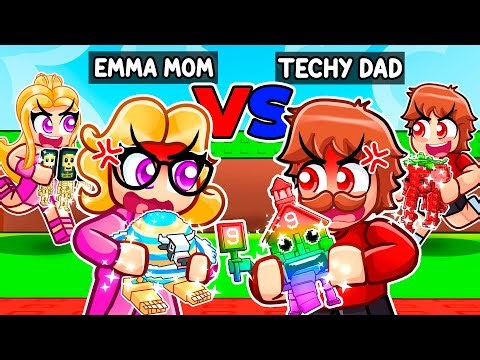 Techy's Dad Vs Emma's Mom In Steal A Brainrot...
