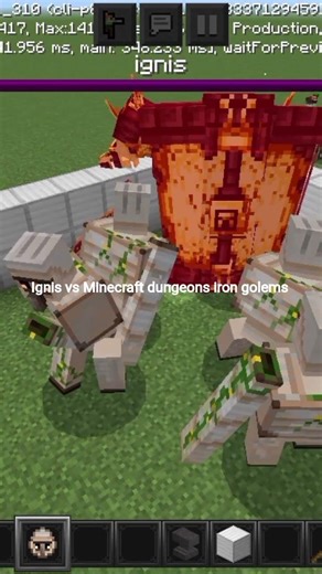 ignis vs Minecraft dungeons iron golems #minecraftdungeons