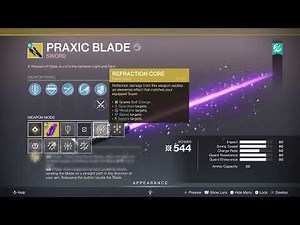 Destiny 2 all locations for refraction core Praxic Blade