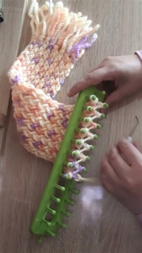 knitting loom for beginners step by step #knitting #scarf #crochet #knit #diy