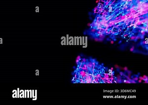 Big data light speed flow. Abstract digital data stream of quantum computing. Cyberspace of qubit trails. Modern tech information transmission Stock Video Footage - Alamy