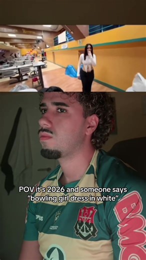 Bowling Girl Dress in White - New Year 2026 Showcase