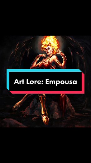 Art Lore: Empousa #mythology #empusa #greek #hecate #didyouknow #funfacts #vampire #cardgame #foryoupage #fyp #xyzbca