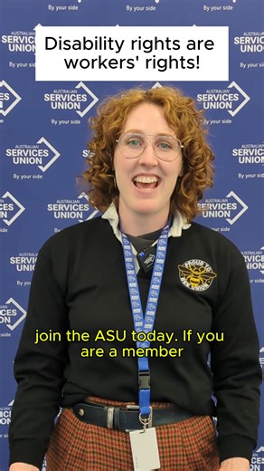 The law still isn’t working for too many workers with disability. Low employment rates, lack of support, and discrimination at work are all too common. But ASU members are taking this opportunity to make a change - calling for clear rights, fairer systems, and stronger protections for workers with disability. #DisabilityRights #DisabilityDiscriminationAct | Australian Services Union