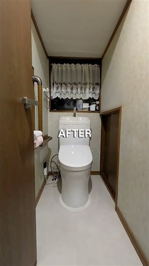 【Before→After】30年大切に使ったトイレを一新！敷居をなくして安心・快適なバリアフリー空間へ #shorts