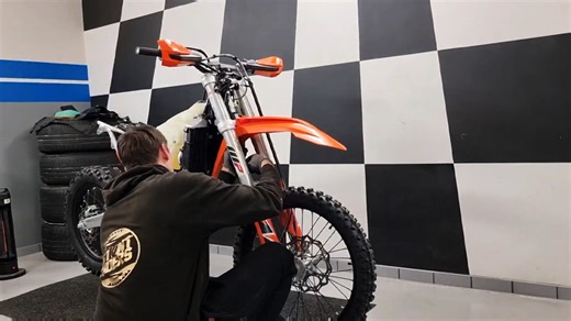Building a stunt ready KTM 450 EXCF begins now