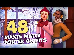 48 WOMEN’S OUTFITS FOR YOUR SIMS THIS WINTER | MAXIS MATCH CC HAUL