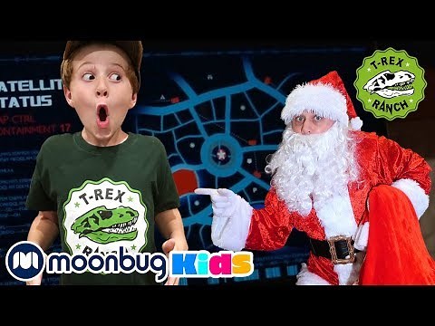 Park Ranger LB Meets Santa Claus - Christmas T-Rex Ranch Kids Cartoons | MOONBUG KIDS - Superheroes