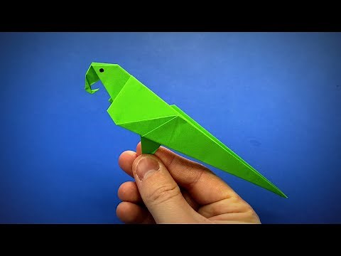 Vögel papagei basteln mit Kindern | Tiere falten mit Origami Papier | Einfache Bastelideen