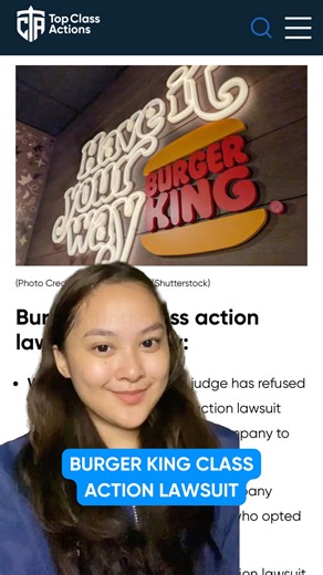 A judge ruled that Burger King must face a class action lawsuit over its web tracking practices. 🍔💻 #BurgerKing #Lawsuit #WebTracking #Privacy | Top Class Actions