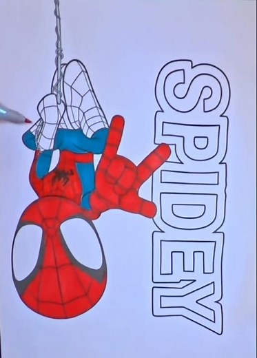 ❤️💙❤️Spidey and His Amazing Friends | How to Color #shorts #spidey
