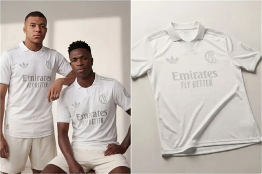 Mbappé y Vinicius lucen la novedosa playera de los 125 años del Madrid