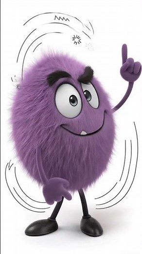 Cute Fuzzy Ball | Funny Expressions & Motion Lines | Cartoon Short | cute expressions
