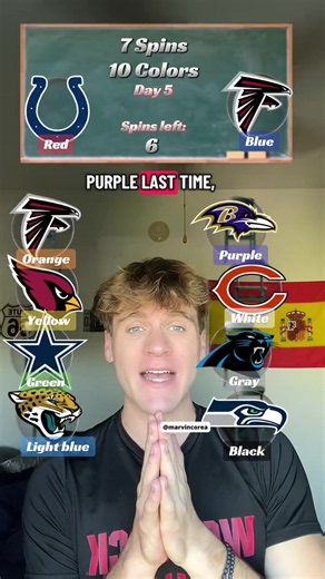 Day 5 | 7 Spins 10 Colors #foryyou #fyp #nfl #ftpicks | nfl picks
