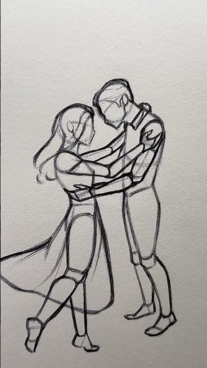How to Draw a Dancing Couple ⭐️Tutorial⭐️ #draw #sketch #howtodraw #dance #art #shorts