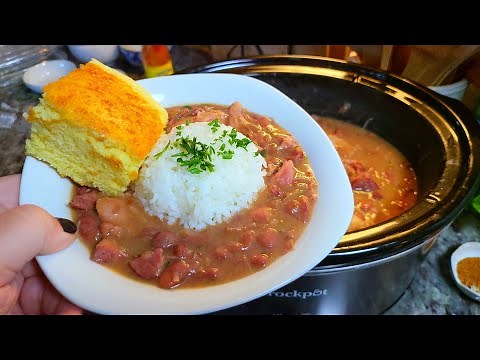 Slow Cooker RED BEANS with Smoked Turkey Wings | Red Beans & Rice EASY