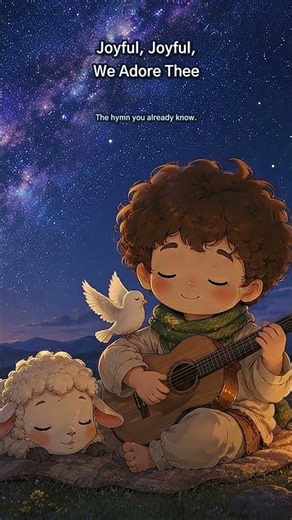 Joyful, Joyful, We Adore Thee - Acoustic Guitar Instrumental #Shorts