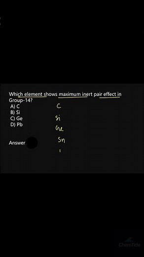 Inert Pair Effect Explained in 15 Sec ⚡ | JEE PYQ”