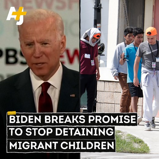 The Biden administration broke its promise to not hold migrant children in detention centers and reopened a detention facility. | AJ