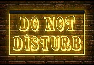 120190 Do Not Disturb Meeting Office Display LED Light Neon Sign (16" X 12", Yellow)