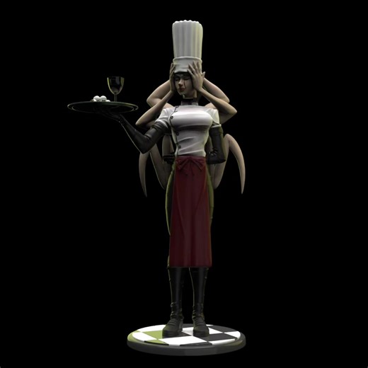 Miniature Sculpting Inspired by Falling Devil from Chainsaw Man