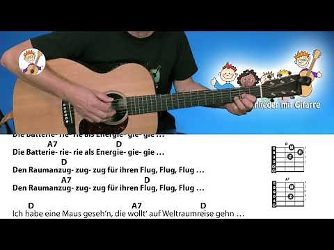 Die Maus auf Weltraumreise - Volker Rosin, Kinderlied mit zwei Akkorden + Text zum Mitspielen