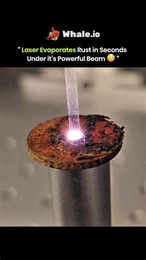 Knowledge Matrix on Instagram: "A laser beam removes rust in seconds. The high energy pulses hit the surface and vaporize the oxide layer while leaving the base metal untouched. This process avoids harsh chemicals and abrasive grinding. Laser rust removal works on iron, steel, and other metals. It is used in automotive repair, ship maintenance, and restoration of historical machinery. You get clean bare metal with less waste and lower maintenance costs. via : @vilalaseroficial #laser #knowledge 