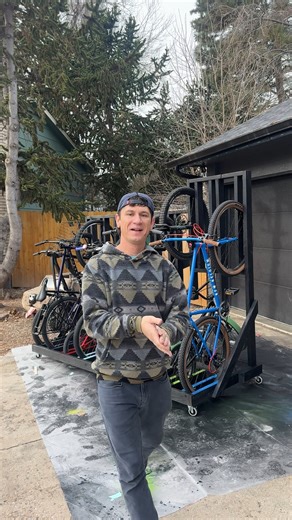 Nothing like taking a pedal to the shin... This is the perfect build if you need to store your bikes and move them out of the way all at once! | Dude Dad