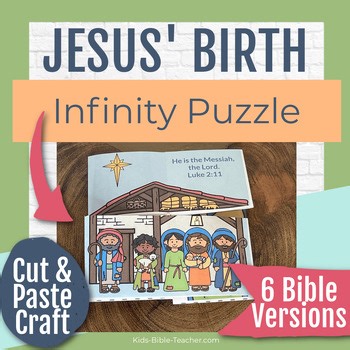 Jesus' Birth Infinity Folding Puzzle Christmas Bible Craft for Kids