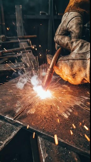 Welder Drags Torch in Slow Motion 🔥 Satisfying Arc Welding | #Shorts