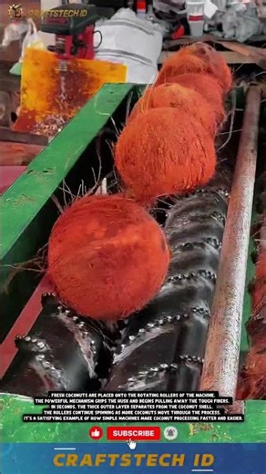 Coconut Husking Machine | Amazing Coconut Processing #industrialmachine #machine
