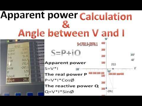 how to calculate apparent power | How to find angle between voltage and current