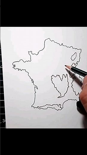 Comment dessiner la carte de france facilement #dessinfacile #tutodessin