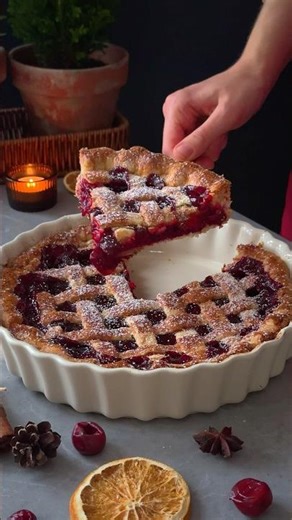 Baking a Perfect Cherry Pie 🥧 Cozy Pie Series #cherrypie #pierecipe #cozybaking #pie