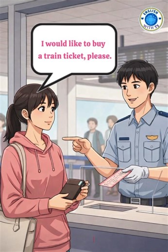 Buying a Train Ticket in English | Real Life Conversation at Railway Counter #shortvideo #english