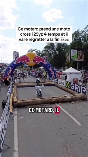 Il prend une moto cross 125yz 4 temps pour faire cette course #moto #motard #bikelife #125yz