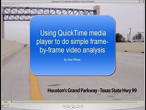 Using QuickTime for simple frame by frame video analysis
