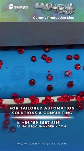 Inside G800 Gummy & Jelly Production Line: 800kg/h Turnkey Solution | SaintyCo