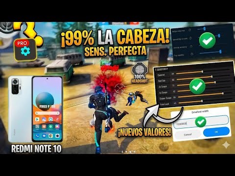 🔥 SENSIBILIDAD PERFECTA REDMI NOTE 10 FREE FIRE 2026 | TODO ROJO SIN DPI + CONFIGURACIÓN